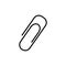 Paper clip vector icon. isolated on white background. Paperclip