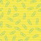 Paper clips seamless vector pattern on yellow