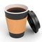 Paper coffee cup for cappuccino, americano, espresso, mocha, latte on white