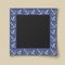 Paper color photo frame. Boy portrait blue sea frame for memory album or scrapbook realistic vector template
