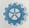 Paper craft of cog wheel icon symbol