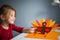 Paper craft for kids. DIY Turkey made for thanksgiving day. create art for children.