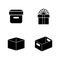 Paper craft packages. Simple Related Vector Icons