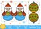Paper Crafts for children, Santa Claus and Christmas ball