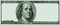 Paper currencies by a face value one hundred dollars of the USA without inscriptions