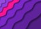 Paper cut banners with 3D abstract background with violet waves and shadows and one pink band. Layout for banner, poster, greeting