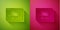 Paper cut Browser incognito window icon isolated on green and pink background. Paper art style. Vector