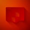Paper cut Browser with shield icon isolated on red background. Security, safety, protection, privacy concept. Paper art