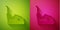 Paper cut Bumper car icon isolated on green and pink background. Amusement park. Childrens entertainment playground