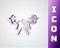 Paper cut Drone flying icon isolated on grey background. Quadrocopter with video and photo camera symbol. Paper art