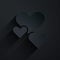 Paper cut Heart icon isolated on black background. Romantic symbol linked, join, passion and wedding. Valentine day