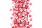 Paper Cut Hearts Confetti Vector Saint Valentine Day Vertical Seamless Border