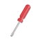 Paper cut of metal screwdriver is construction work tools for re