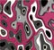 Paper cut out effect pink black gray  zebra  background effect