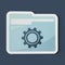 Paper cut out settings folder icon