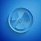 Paper cut Radioactive icon isolated on blue background. Radioactive toxic symbol. Radiation Hazard sign. Paper art style. Vector