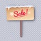 Paper cut Sale wooden signboard