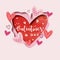 Paper cut style heart graphic for valentine\\\'s day