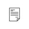 Paper document outline icon