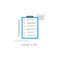 Paper document task check list clipboard project management planning concept line style white background
