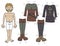 The paper doll funny historical warrior