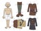 The paper doll funny historical warrior