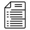 Paper exam test icon outline vector. Online education