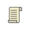 Paper filled outline icon