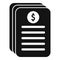 Paper finance loan icon simple vector. Marketing pay