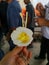 Paper flowers used to display mourners for the funeral of Thailand