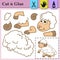 Paper game for kids. Create the applique cute Mutton,. Cut and glue. Funny Lamb. Education logic game for preschool kids.