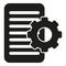 Paper gear document icon simple vector. Goal mental