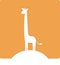 Paper giraffe vector