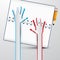 Paper Hands with Notebook Vector