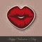 Paper Hearts Lips kiss sticker