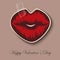 Paper Hearts Lips kiss sticker