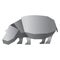 paper hippopotamus. Vector illustration decorative design
