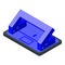 Paper hole puncher icon, isometric style