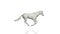 Paper horse running and jumping, seamless loop, against white