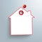 Paper House Sticker Red Pin