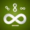 Paper Infinity Symbol on Green Background