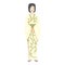 Paper kimono icon cartoon vector. Asian person