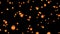 paper lanterns floating Lantern in the night sky culture tradition Loop Animation.