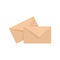 Paper mails icon flat isolated vector