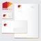 Paper mill logo. Paper factory emblem. Envelope, letterhead, and business cards.