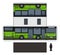 The paper model of a green small bus