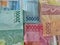 Paper Money Indonesian banknote.IDR Rupiah