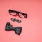 Paper moustaches for men fathers dad concept