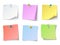 Paper notes. Top view note sticker vector set