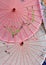 Paper oriental decorative parasols